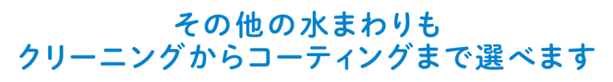 クリーニングからコーティングまで選べます